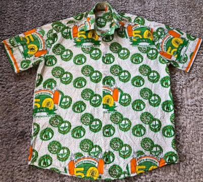 030 Ivory Coast Cote D Ivorie 50 Year Independence Shirt Cotton Mens 00A 2XL