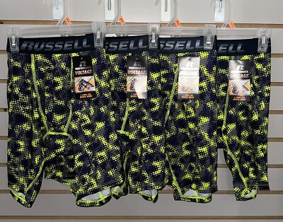 (4) Russell Performance Voltage Long Leg Men's Boxer Brief Medium 32  - 34 