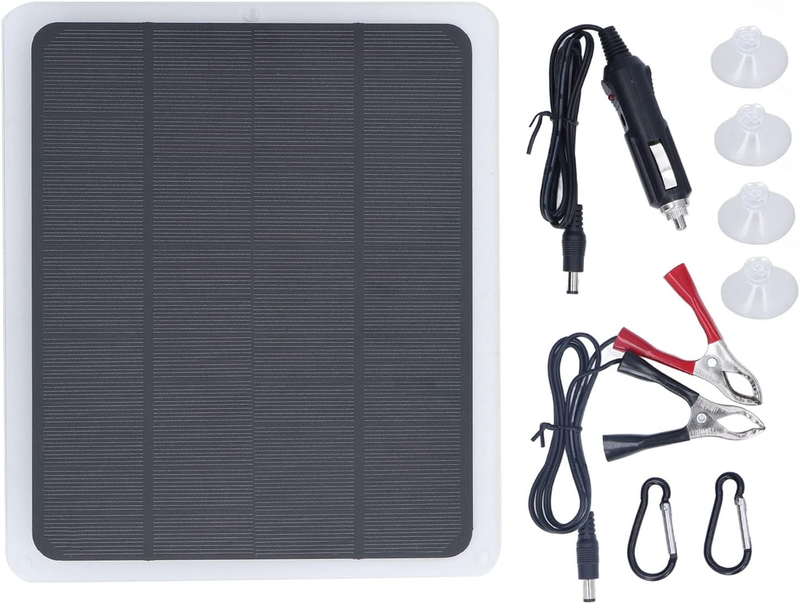 20W 12 Volt Battery Charger Solar Powered Panel for Car Dump Trailer Boat Marine