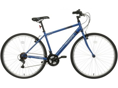 Apollo Transfer Mens Hybrid Bike 18-Gear Steel Frame Medium Blue (Scratched)