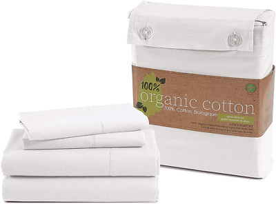 Juego De Sabanas Blanca Queen Size 100% Cotton Algodon 4 Set Para Cama Completo