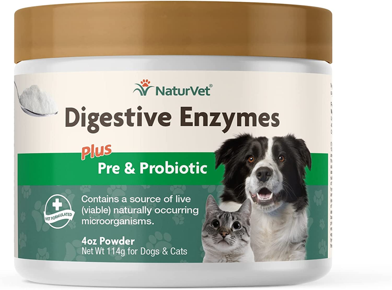 Naturvet &ndash; Digestive Enzymes for Dogs - plus Probiotics & Prebiotics | Helps Sup