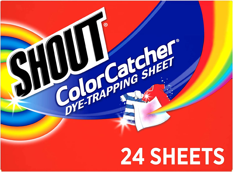 Shout Color Catcher For All Water Temperature, Dye-Trapping Sheets, 24 Sheets