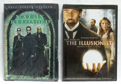 The Matrix Reloaded (Sealed New DVD 2003, 2-Disc Set) The Illusionist (2007 DVD)