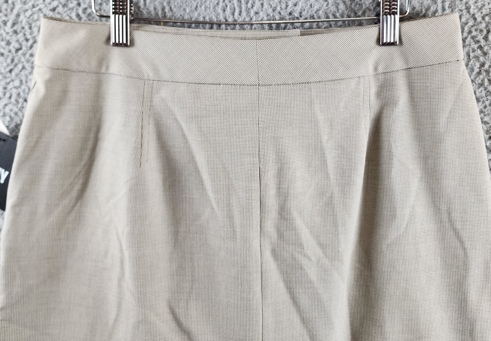 DKNY A-Line Business Casual Suit Skirt Womens 10 Light Fatigue/White Zip Closure - Picture 7 of 17