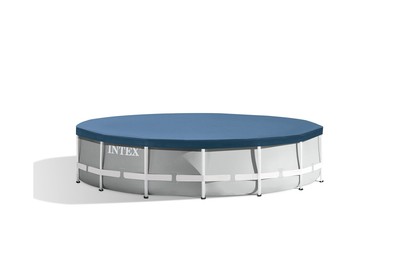 INTEX 28032E Pool Cover: For 15ft Round Metal Frame Pools – Includes Rope Tie...