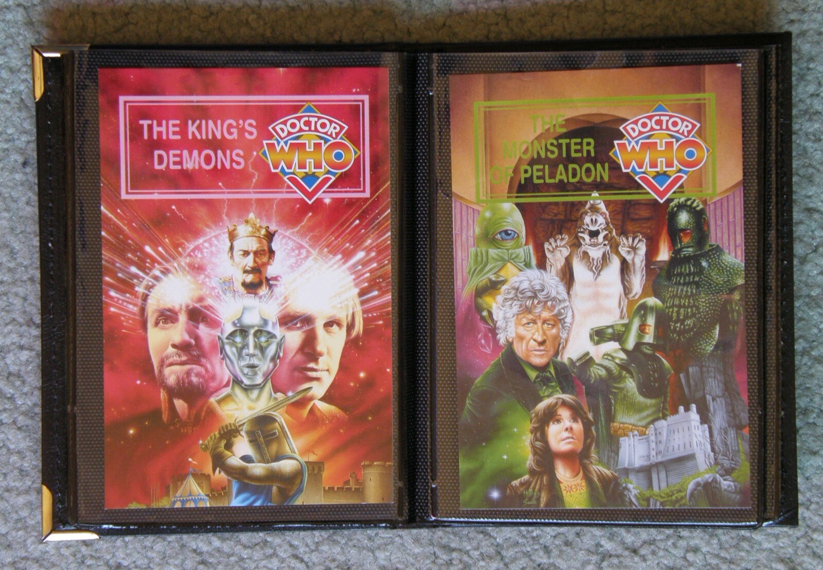 DR WHO BBC LEATHER POSTCARD ALBUM AND DIARY ~ BOTH FROM ENGLAND  RARE