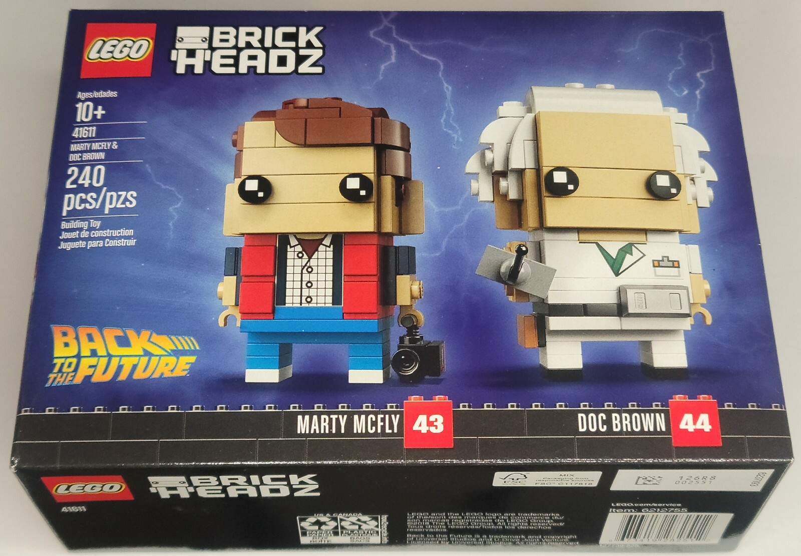 LEGO 41611 Brickheadz Marty McFly & Doc Brown Back to the LEGO 41611 Brickheadz Marty McFly & Doc Brown Back to the
