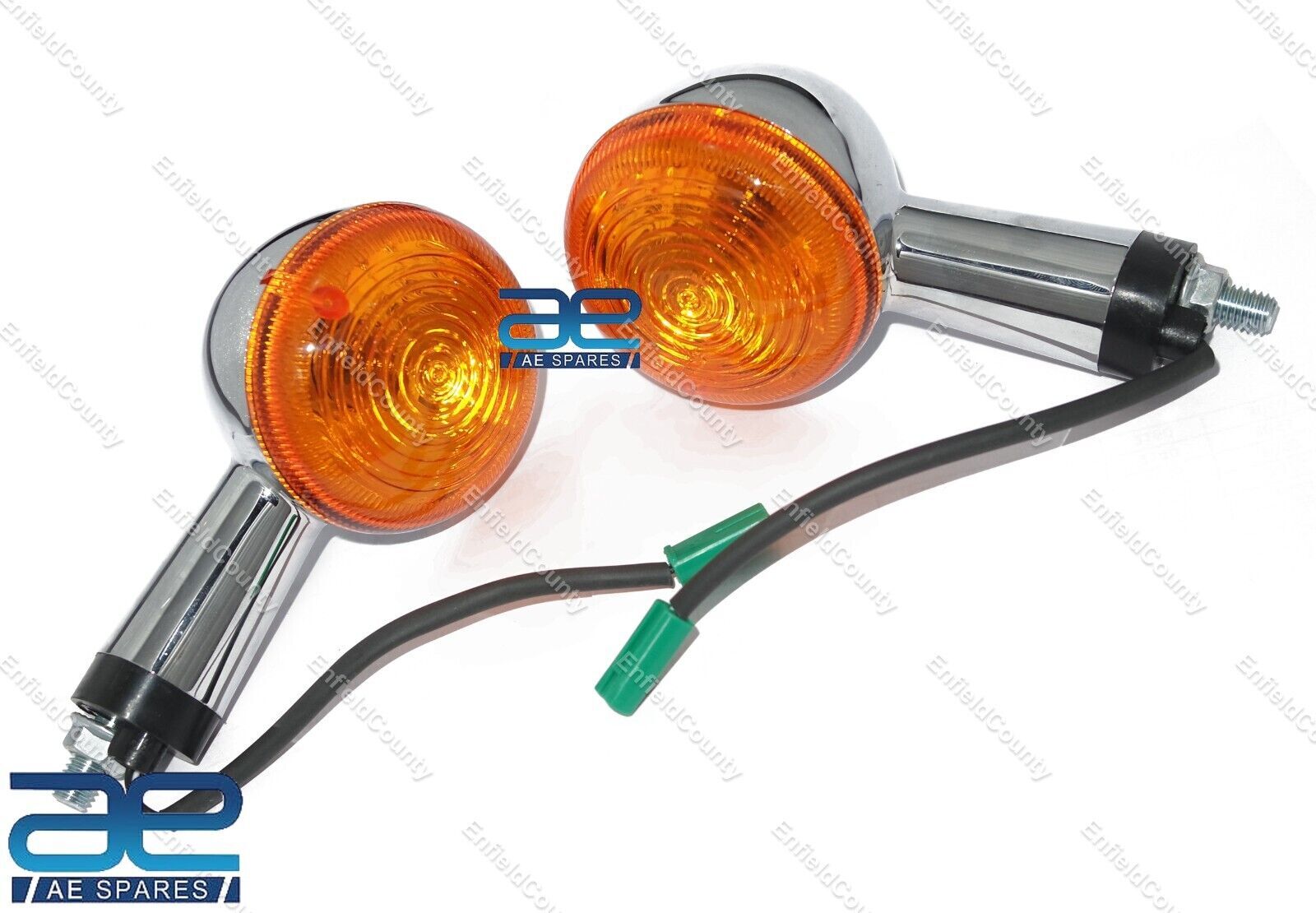 For Royal Enfield Meteor 350 New Classic 350 Reborn Indicator Pair Chrome