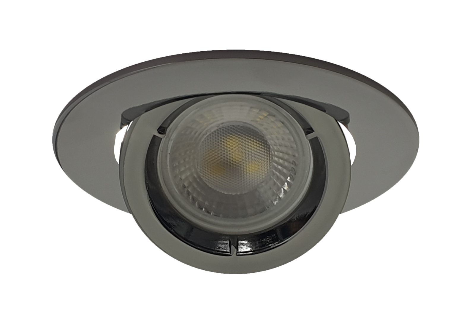 Large Black GU10 Scoop Tilt Directional Recessed Ceiling Spotlight