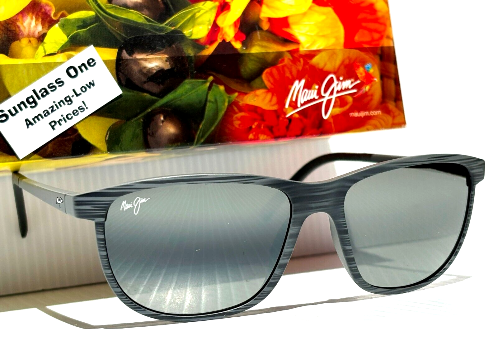 NEW Maui Jim LELE KAWA Grey Stripe POLARIZED Neutral Grey GLASS