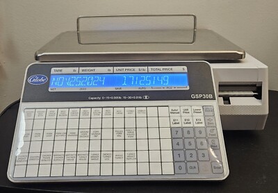 Globe 30 lb. Price Computing Label Printing Scale -- GSP30B