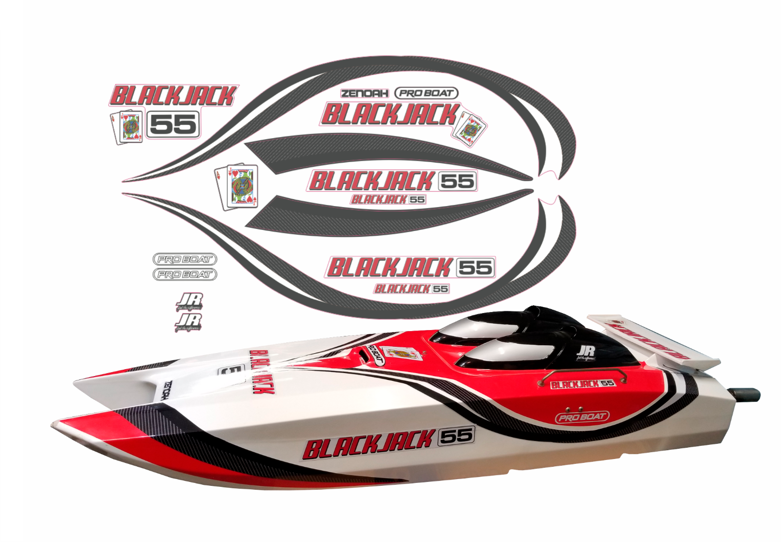 PRO BOAT BLACKJACK 55 GRAPHICS / Sticker / DECAL KIT | eBay