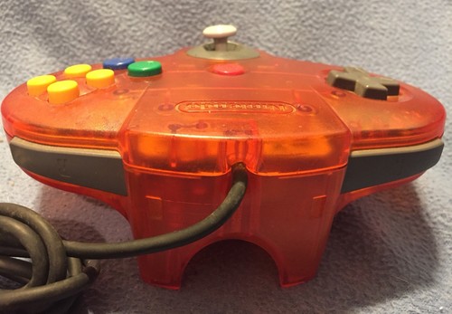 Genuine Nintendo 64 Atomic Orange Controller with Nintendo Controller Pak