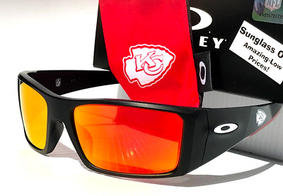 NFL Oakley HELIOSTAT KANSAS CITY CHIEFS Matte Black PRIZM Ruby Sunglass 9231-27