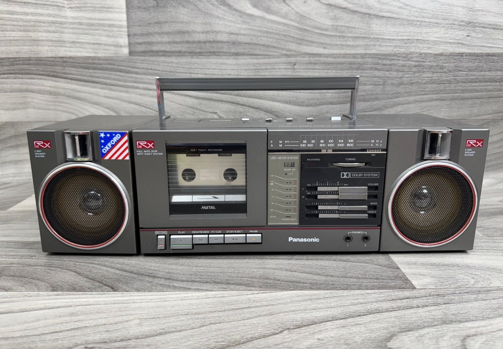 ラジオ・コンポ National rx-c50 PANASONIC RX-C50 GHETTOBLASTER STEREO TAPE AM/FM GRAY