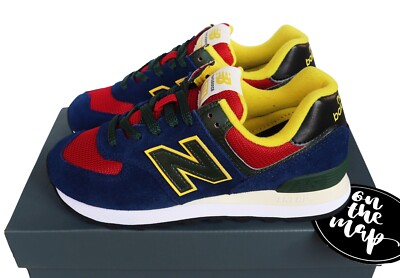 New Balance 574 Navy Blue Red Yellow Green UK 4.5 US 5 6.5 EUR 37.5 ML574ASO New