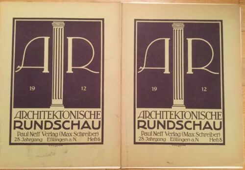 Architektonische Rundschau 1912 5 Hefte