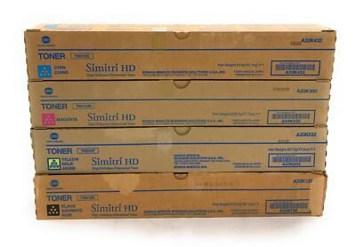 Set of 4 NEW Konica Minolta TN512 Toner Cartridges YMCK for Bizhub Color Machine