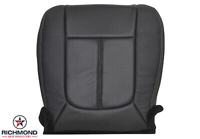 2011-2016 Ford F250 F350 Lariat-Driver Side Bottom PERF Leather Seat Cover Black