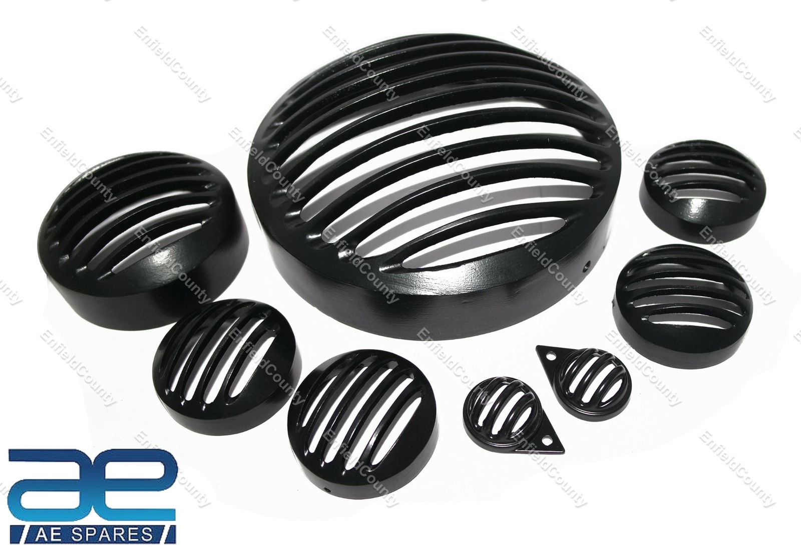 Headlight Indicator Parking & Tail Light Grill Set for Royal Enfield Classic 