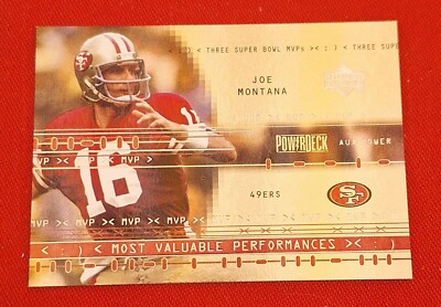 Joe Montana 2000 Upper Deck Powerdeck Most Valuable Performances MVP #Aux-M2