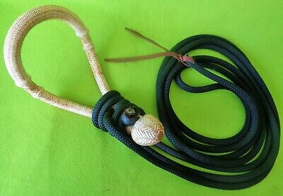 Royal King Braided Brown BOSAL Mecate Rope W Horsehair Tassel Leather Popper for sale online