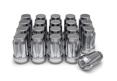 White Knight 3807-20AM Chrome M12x1.50 Spline Lug Nut with Key, 20 Pack