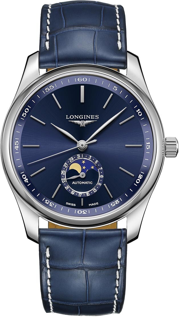 Pre-owned Longines Master Automatic Moonphase Blue Dial 40mm Men's Watch L2.909.4.92.0