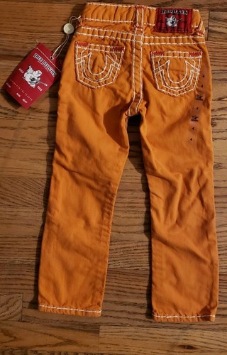 NWT True Religion Boys Geno Contrast Super T Jeans, Size 4