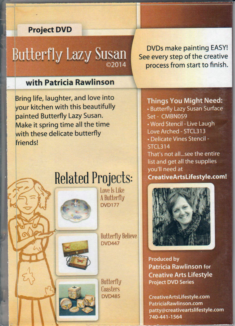 Butterfly Lazy Susan Project DVD - Patricia Rawlinson Creative Arts DVD534