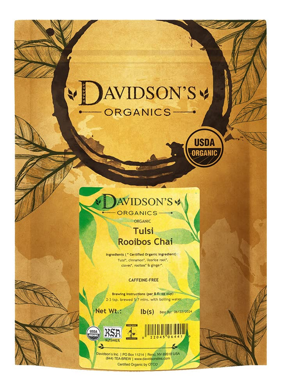 Davidson's Organics, Tulsi Rooibos Chai, Loose Leaf Tea, 16-