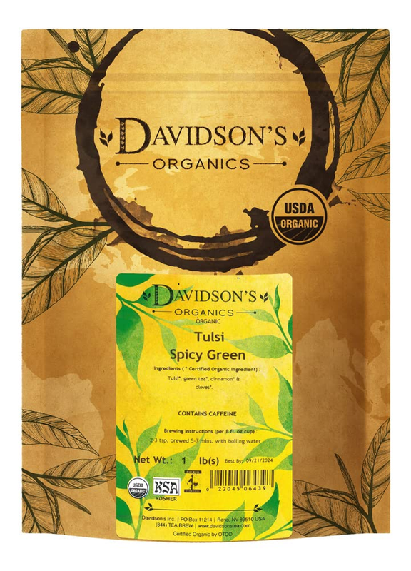 Davidson's Organics, Tulsi Spicy Green, Loose Leaf Tea, 16-Ounce Bag