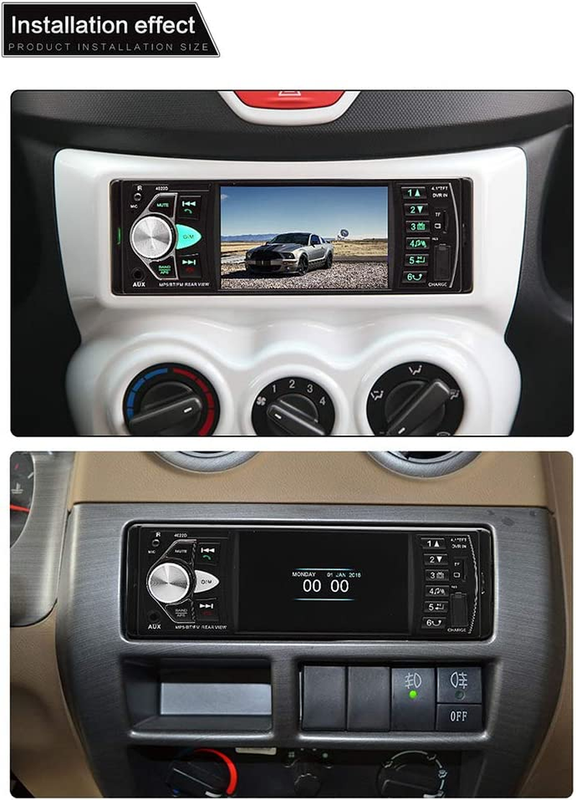 Single Din Car Stereo Bluetooth Car Radio with Backup Camera 4.1 Inch Screen Mul
