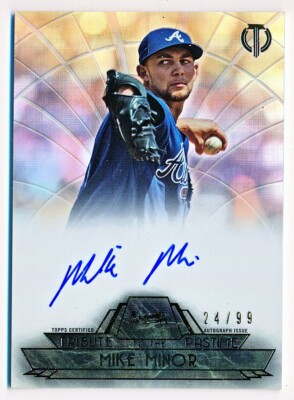 2014 Topps Tribute Mike Minor Tribute to the Pastime Auto #TPT-MMI (24/99)