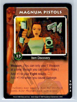 1999 Tomb Raider CCG - Magnum Pistols - Item Discovery - Common - #S053