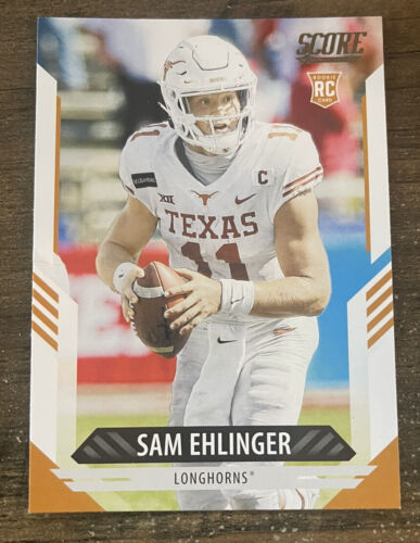 Sam Ehlinger 2021 Score #363 RC Texas Longhorns Colts Football Rookie Card RC. rookie card picture