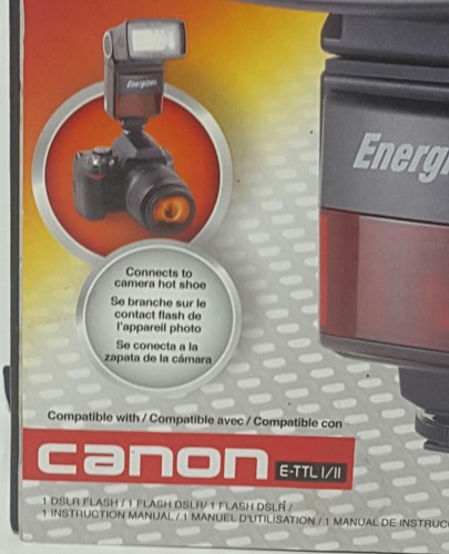 New Energizer ENF -300C Canon Compatible DSLR Flash E-TTL I/II Photography NIB