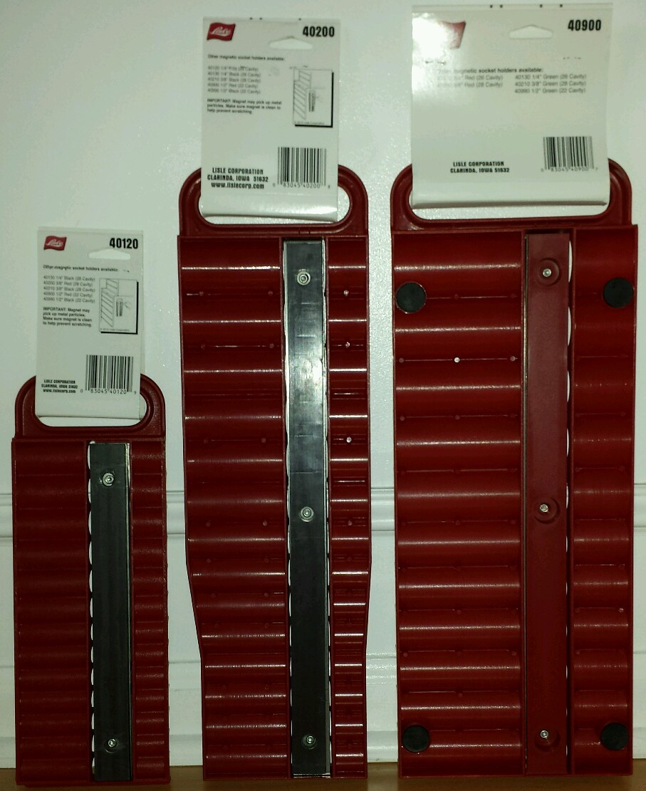 Lisle 3 PC. Magnetic Socket Holder Set 1/4"., 3/8" & 1/2" (FREE SHIPPING) Lisle 3 PC. Magnetic Socket Holder Set 1/4"., 3/8" & 1/2" (FREE SHIPPING)
