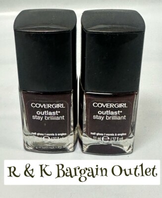 CoverGirl Outlast Stay Brilliant Nail Gloss Polish # 195 Nemesis Lot Of 2 Pcs