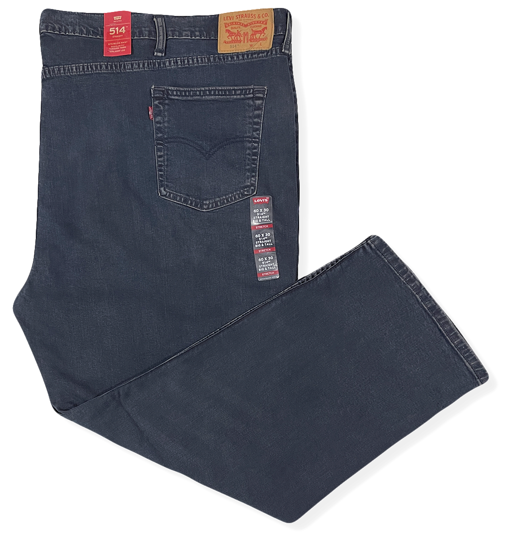 Levi s 514 Big Tall Straight Fit Jeans NWT Mens 60 x 30 Dark