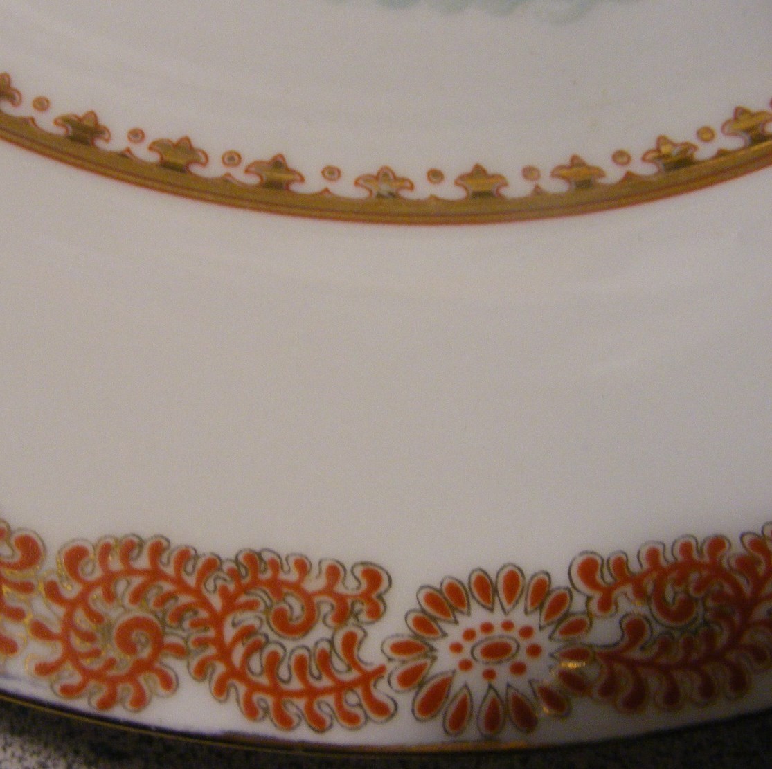 VINTAGE ASIAN ART DECORATIVE PLATE SAILING SHIP SIGNED GOLD TRIM $34.99