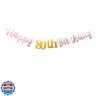 MEDIMQC Rose Gold Happy 80th Birthday Banner Sign Gold Glitter 80 Years Birthday Party Decorations Supplies Anniversary Celebration Backdrop Pre-Assembled