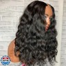 Emistar Curly V Part Wig Wear And Go Glueless U Part Wig Natural Black Synthtic Hair Soft As Human Hair Water Wave Half Wigs For Black Women (Black, 26 Inch)