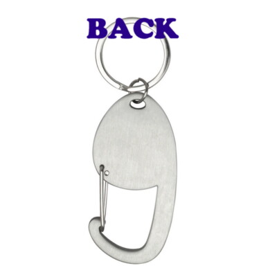 Sinclair Gasoline and Oil Dino Premium Brushed Silver Carabiner Keychain