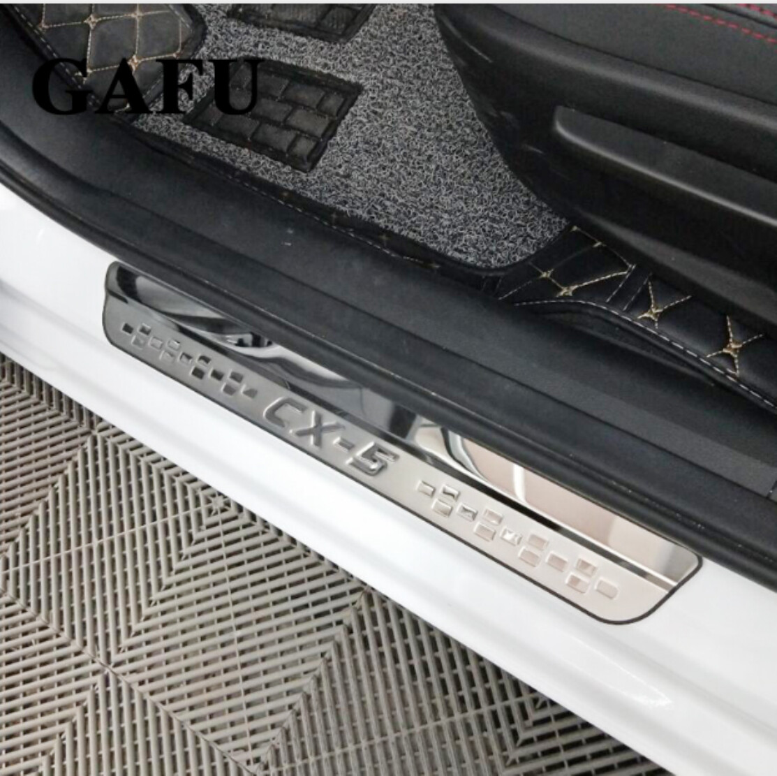 Car Door Sill Protector Scuff Plate Cover For Mazda CX5 CX5 2017 2018