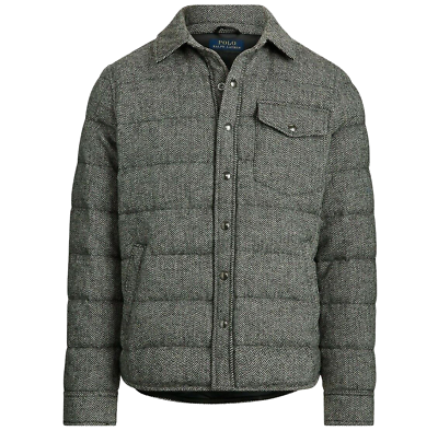 Ralph lauren cheap quilted shirt jacket