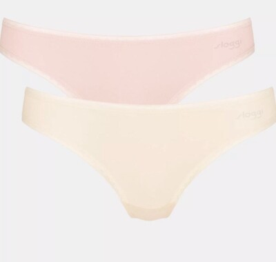 Sloggi Go Cotton 2 Pack Brazil Briefs Multi-Colour Womens Size XS BRAND NEW