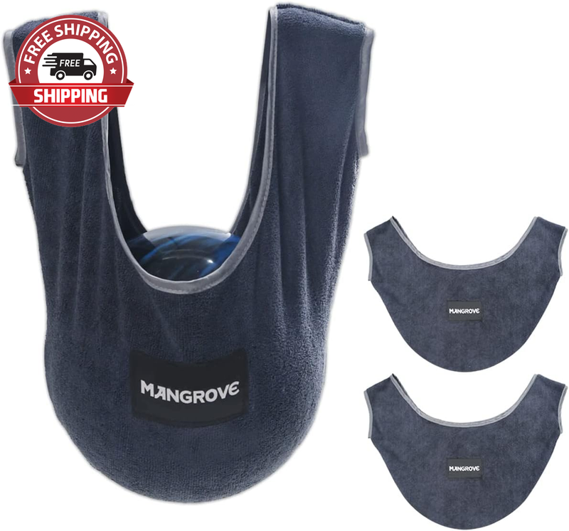 Bowling Ball Polisher 2-Pack, Microfiber Bowling Towel See-Saw for Bowlers, Larg