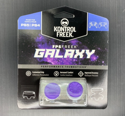 KontrolFreek Purple Galaxy PS5 Performance Thumbsticks Analog Sticks Caps  PS4